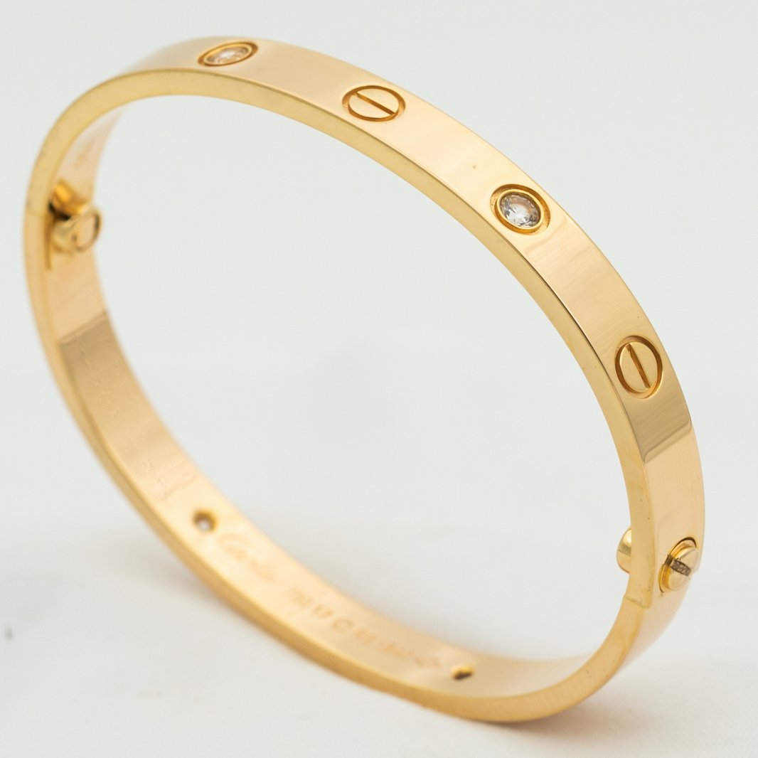 [Luna Brilliance]LOVE BRACELET 6.1MM 4 DIAMONDS