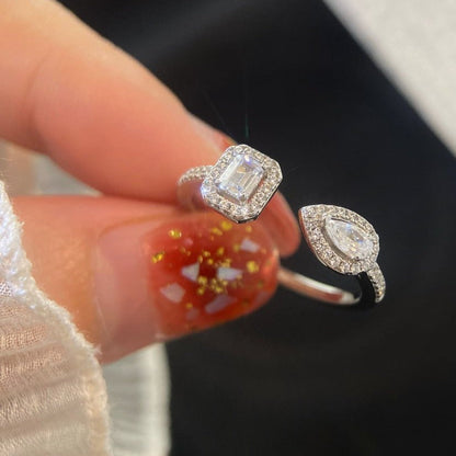 [Luna Brilliance]MY TWIN TOI & MOI SILVER DIAMOND RING