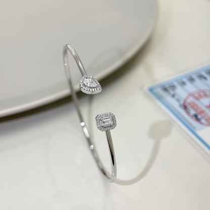 [Luna Brilliance]JONC FLEX MY TWIN TOI & MOI SILVER DIAMOND BRACELET