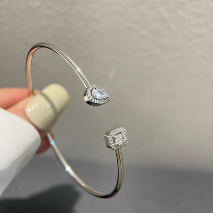 [Luna Brilliance]JONC FLEX MY TWIN TOI & MOI SILVER DIAMOND BRACELET