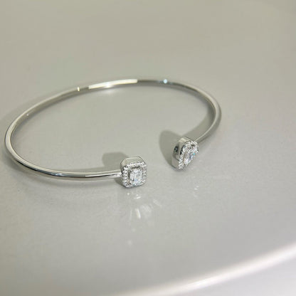 [Luna Brilliance]JONC FLEX MY TWIN TOI & MOI SILVER DIAMOND BRACELET