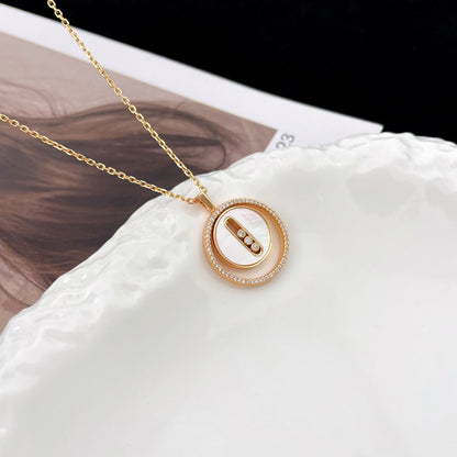 [Luna Brilliance]LUCKY MOVE MM NACRE BLANCHE DIAMOND NECKLACE