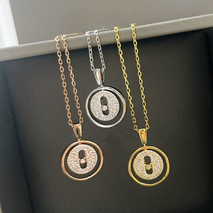 [Luna Brilliance]LUCKY MOVER PM PAVED NECKLACE