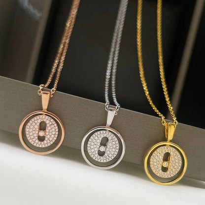 [Luna Brilliance]LUCKY MOVER PM PAVED NECKLACE