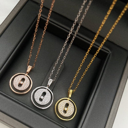 [Luna Brilliance]LUCKY MOVER PM PAVED NECKLACE