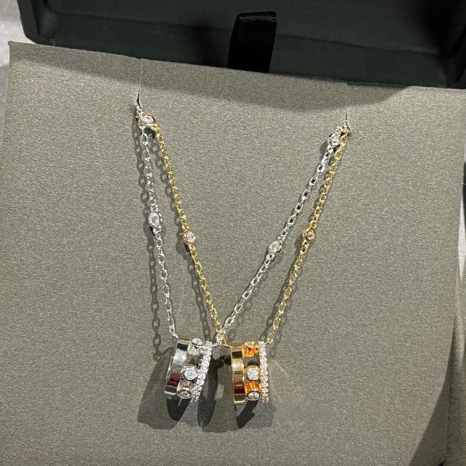 [Luna Brilliance]CHAIN MOVE ROMANE PEDAND NECKLACE