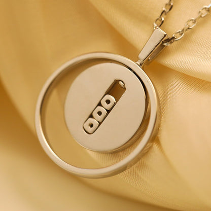 [Luna Brilliance]LUCKY MOVE MM SILVER DIAMOND NECKLACE