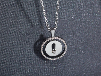 [Luna Brilliance]LUCKY MOVE PM NECKLACE SILVER DIAMOND
