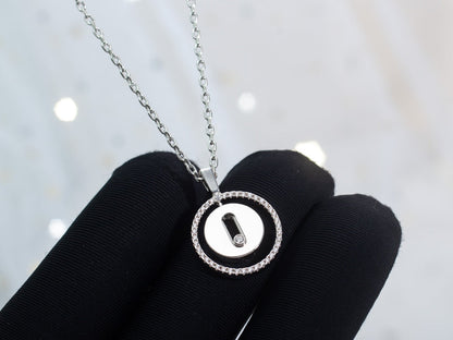 [Luna Brilliance]LUCKY MOVE PM NECKLACE SILVER DIAMOND