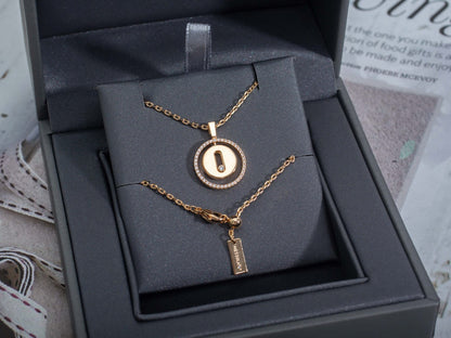 [Luna Brilliance]LUCKY MOVE PM NECKLACE PINK GOLD DIAMOND
