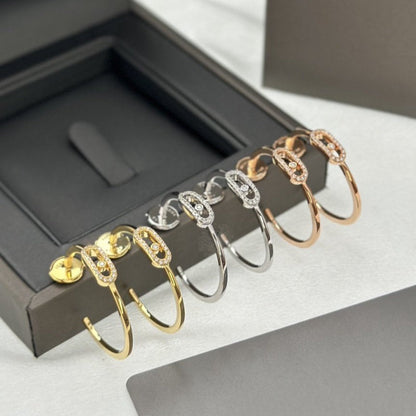 [Luna Brilliance]CREOLES MOVE UNO PM DIAMOND EARRINGS