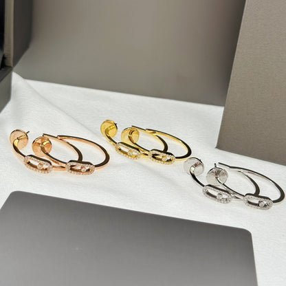 [Luna Brilliance]CREOLES MOVE UNO PM DIAMOND EARRINGS