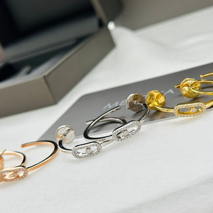 [Luna Brilliance]CREOLES MOVE UNO PM DIAMOND EARRINGS