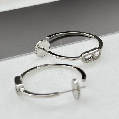 [Luna Brilliance]CREOLES MOVE UNO PM DIAMOND EARRINGS