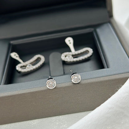 [LORA]MOVE UNO SILVER DIAMOND EARRINGS