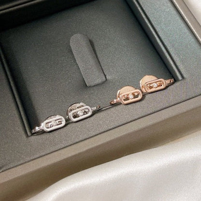 [LORA]CREOLES MOVE UNO MINI 1 DIAMOND EARRINGS