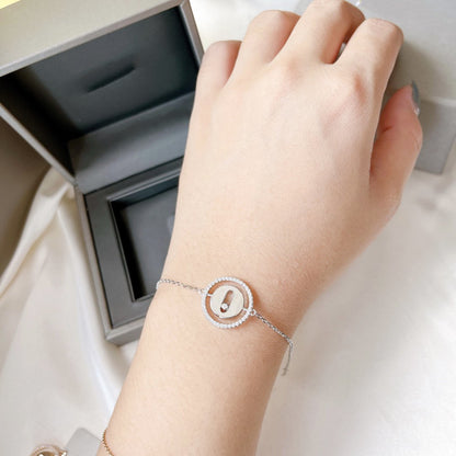 [Luna Brilliance]LUCKY MOVE PAVED DIAMOND BRACELET