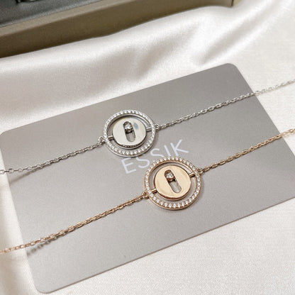 [Luna Brilliance]LUCKY MOVE PAVED DIAMOND BRACELET