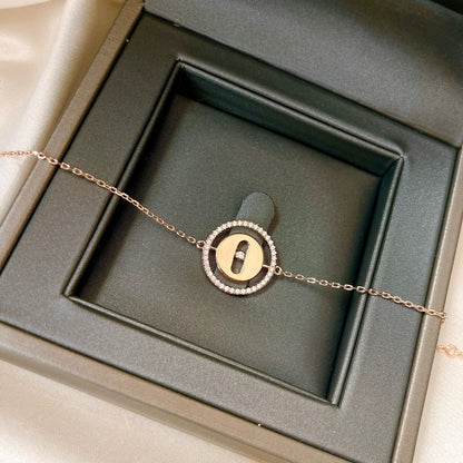 [Luna Brilliance]LUCKY MOVE PAVED DIAMOND BRACELET