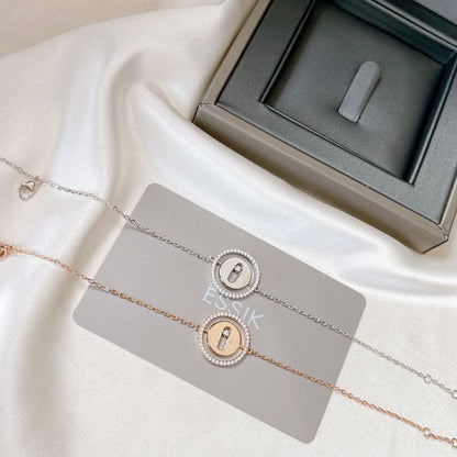 [Luna Brilliance]LUCKY MOVE PAVED DIAMOND BRACELET