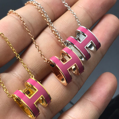 [Luna Brilliance]H NECKLACE PINK