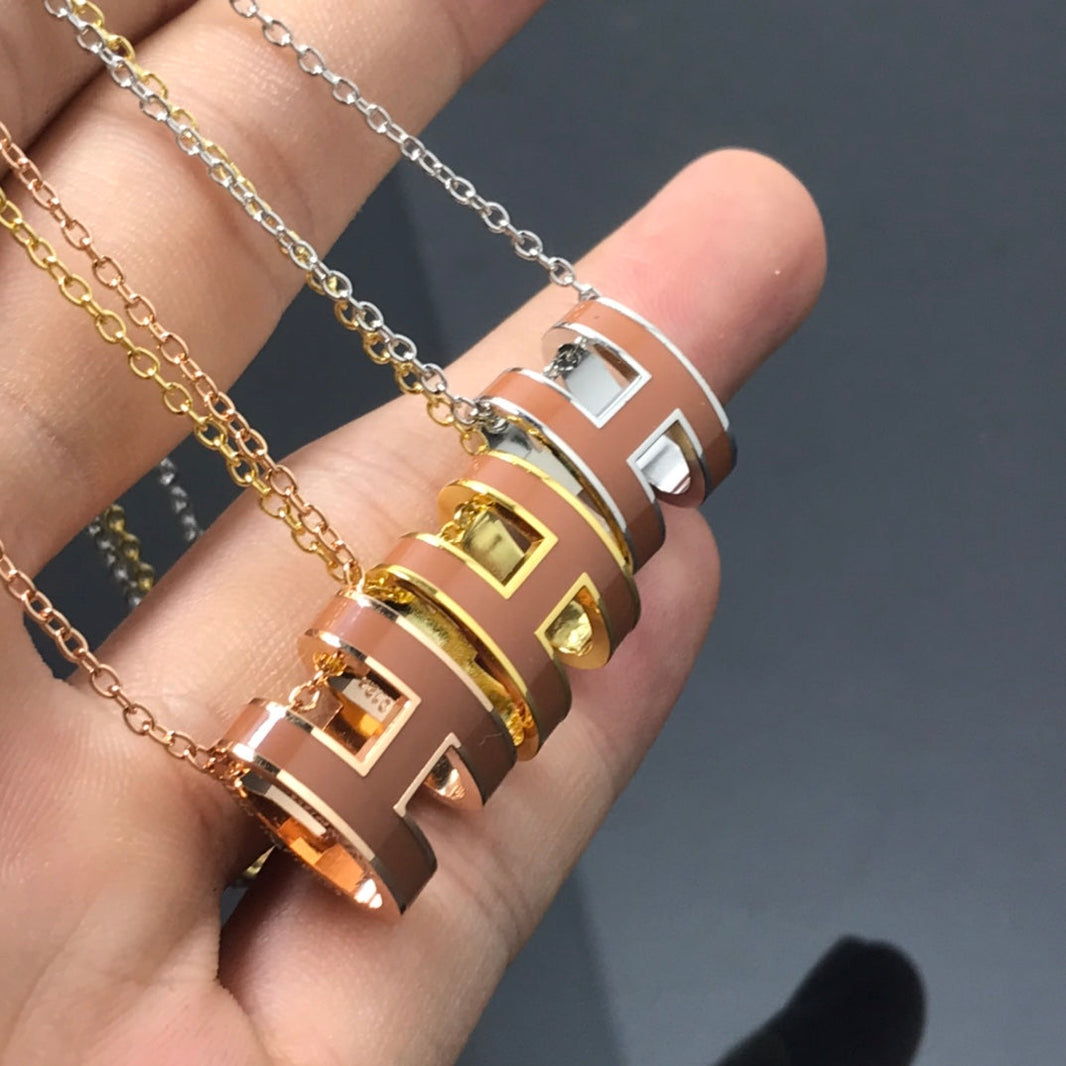 [Luna Brilliance]H NECKLACE BROWN