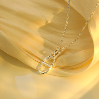 [Luna Brilliance]HM CHAINE D'ANCRE PENDANT NECKLACE STERLING SILVER
