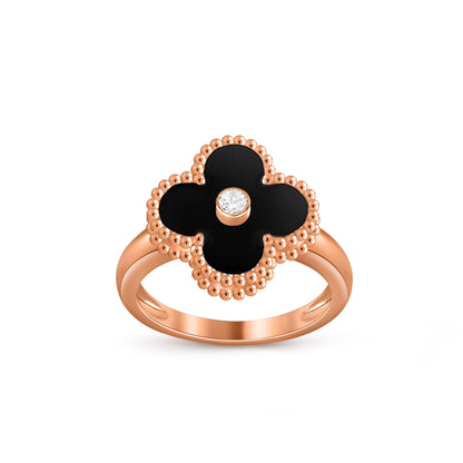 [LUXE]CLOVER DIAMOND RING ROSE GOLD COLLECTION