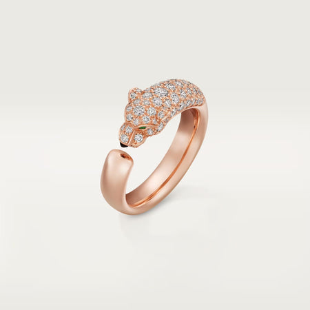 [Luna Brilliance]PANTHERE HALF DIAMOND SMALL RING