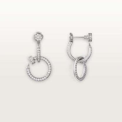 [Luna Brilliance]JUSTE FULL DIAMOND DOUBLE EARRINGS