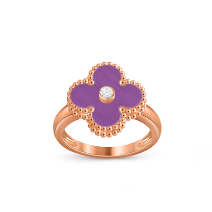 [LUXE]CLOVER DIAMOND RING ROSE GOLD COLLECTION