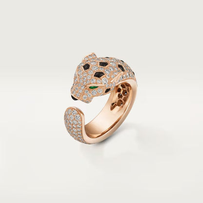 [Luna Brilliance]PANTHERE SPOTTED FULL DIAMOND MEDIUM RING