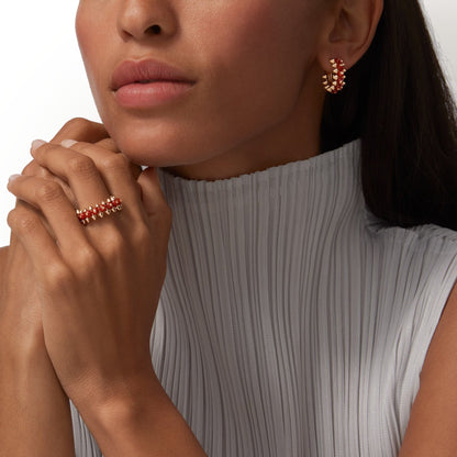 [Luna Brilliance]CLASH 7.9MM AGATE CHALCEDONY EARRINGS