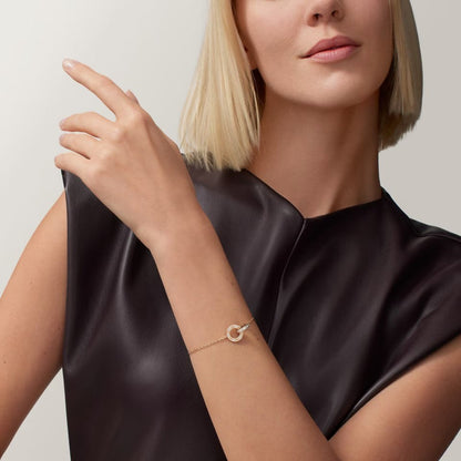 [Luna Brilliance]LOVE DOUBLE RING FULL DIAMOND BRACELET