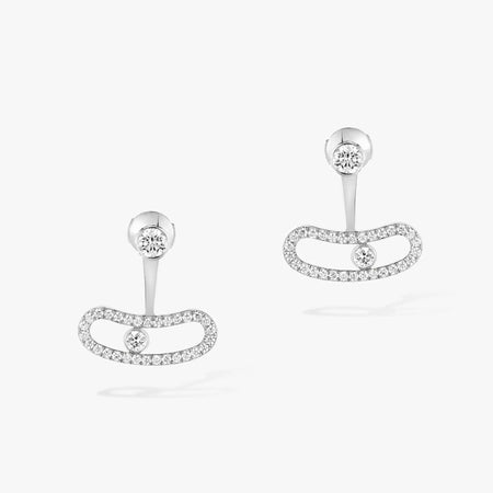 [LORA]MOVE UNO SILVER DIAMOND EARRINGS