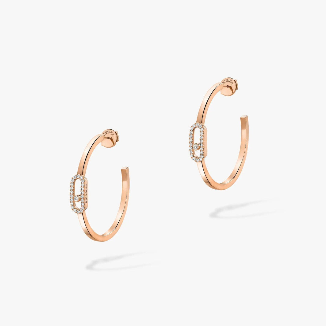 [Luna Brilliance]CREOLES MOVE UNO PM DIAMOND EARRINGS