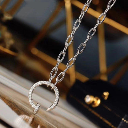 [Luna Brilliance]JUSTE NECKLACE FULL DIAMONDS