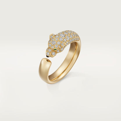 [Luna Brilliance]PANTHERE HALF DIAMOND SMALL RING