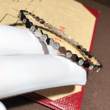 [Luna Brilliance]BEE LOVE SILVER DIAMOND BRACELET