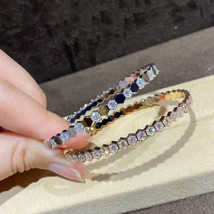 [Luna Brilliance]BEE LOVE GOLD BRACELET FULL DIAMOND