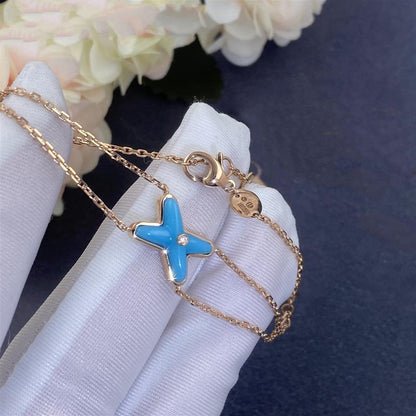 [Luna Brilliance]JEUX BRACELET TURQUOISE PINK GOLD 1 DIAMOND