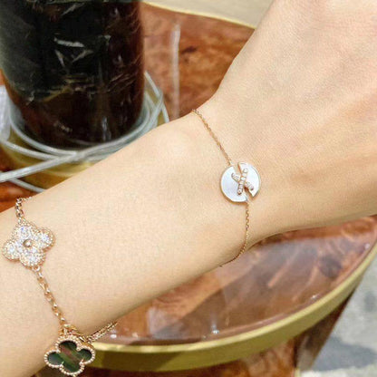 [Luna Brilliance]JEUX DE BRACELET MOP PINK GOLD DIAMONDS