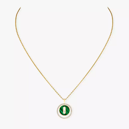[Luna Brilliance]Lucky Move Diamond Necklace in Rose Gold and White Mother-of-Pearl