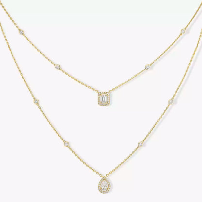 [Luna Brilliance]Diamond Necklace My Twin 2 Rows