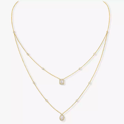 [LORA]Diamond Necklace My Twin 2 Rows