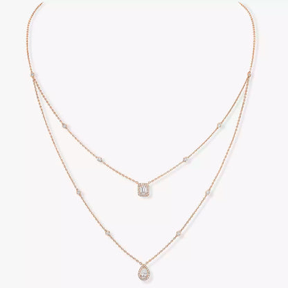 [Luna Brilliance]Diamond Necklace My Twin 2 Rows