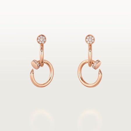 [Luna Brilliance]JUSTE HALF DIAMOND DOUBLE EARRINGS