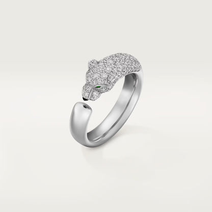 [Luna Brilliance]PANTHERE HALF DIAMOND SMALL RING