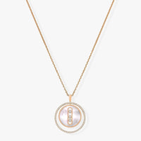 [Luna Brilliance]LUCKY MOVE MM NACRE BLANCHE DIAMOND NECKLACE