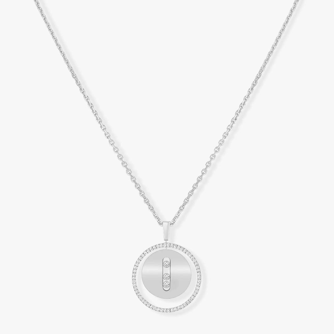 [Luna Brilliance]LUCKY MOVE MM SILVER DIAMOND NECKLACE